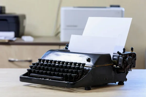 Máquina Escribir Clásica Vintage Fondo Con Espacio Copia Para Texto —  Fotos de Stock