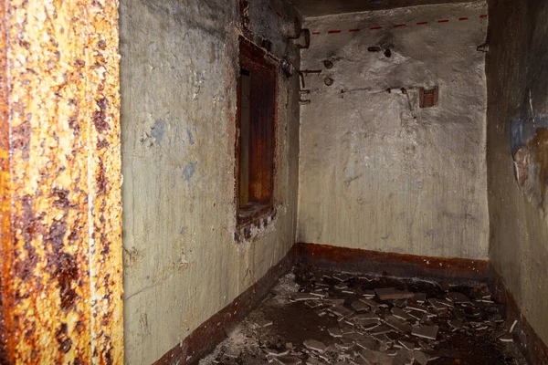 Interior Bunker Militar Secreto Nuclear Subterrâneo Abandonado Local Assustador Fundo — Fotografia de Stock