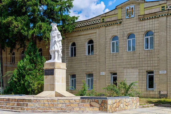 Monumento Stefan Cel Mare Sfondo Con Spazio Copia Testo Iscrizioni — Foto Stock