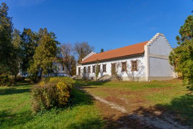 Köyün eski mimarisi. Bina ya da ev. Arkaplan