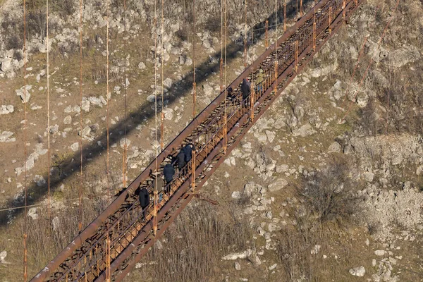 December 2020 Rezina Moldavië Touw Springen Een Extreme Vorm Van — Stockfoto