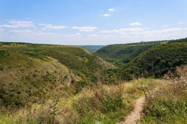 Doğu Avrupa 'nın dağlık doğası. Metin veya yazıtlar için kopyalama alanı olan arkaplan