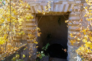 Antika mahzen ya da bodrum. Metin veya harf için kopyalama alanı olan arkaplan