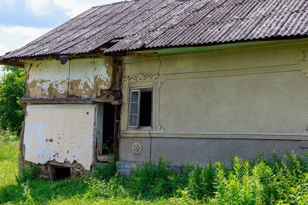 Element Eines Alten Verlassenen Landhauses Retro Stil Verschwindende Dörfer Hintergrund — Stockfoto