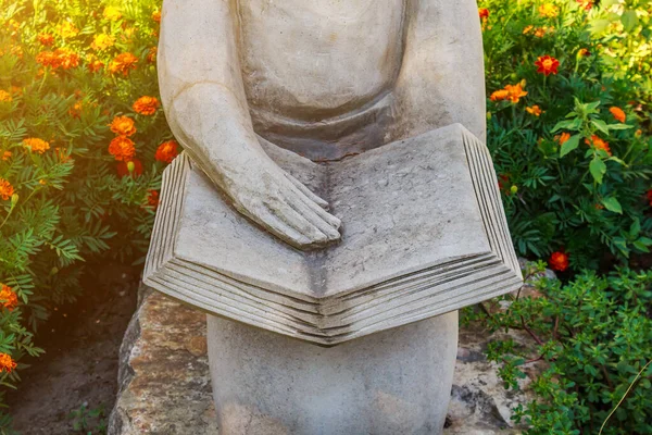 Elemento Del Monumento Libro Conocimiento Fondo Con Espacio Copia Para —  Fotos de Stock