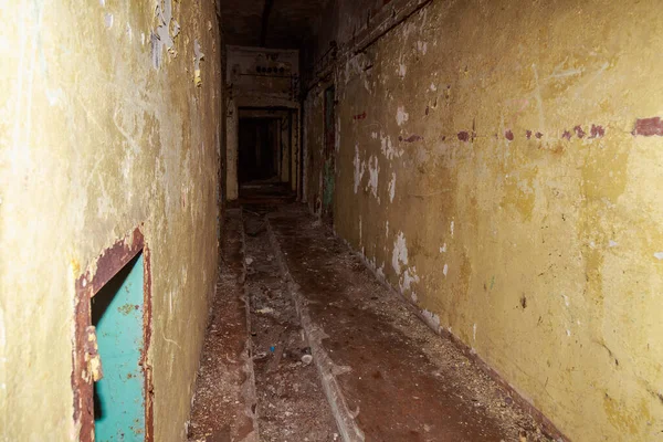 Interior Búnker Militar Secreto Subterráneo Nuclear Abandonado Lugar Espeluznante Fondo —  Fotos de Stock