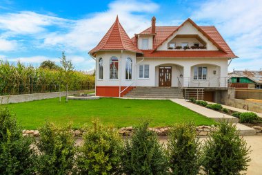 Köy evi. Kırsal Mimarlık. Metin için kopyalama alanı olan arkaplan