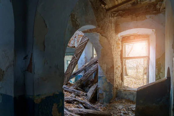 Abandonado Património Histórico Cultural Abandonado Antiga Arquitectura Detalhes Incomuns Olhar — Fotografia de Stock