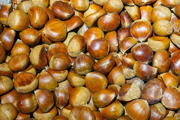 Farm Organic Edible Marroni Chestnuts Natural Vitamins Retail Grocery Store — Stock Photo, Image