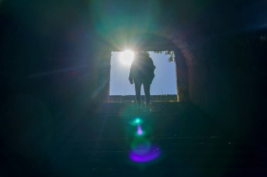 Antika mahzen ya da bodrum. Metin veya harf için kopyalama alanı olan arkaplan