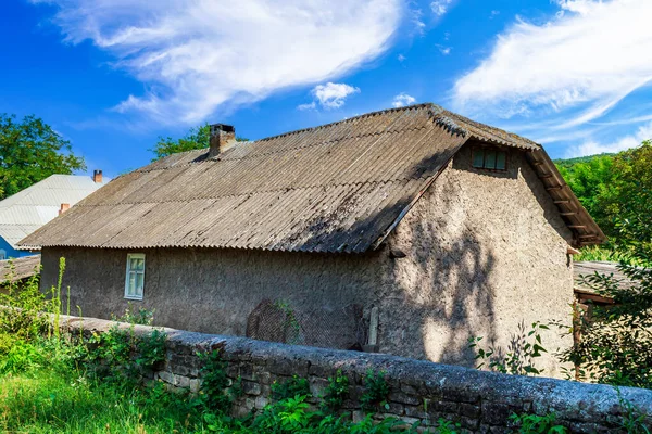 Casa Campo Arquitetura Rural Fundo Com Espaço Cópia Para Texto — Fotografia de Stock