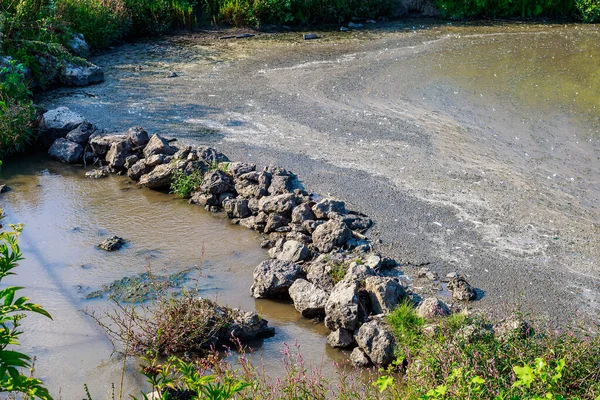 Kaybolan Nehirler Kurumuş Depoları Gezegenin Ekolojisi Sorunları Metin Için Kopyalama — Stok fotoğraf