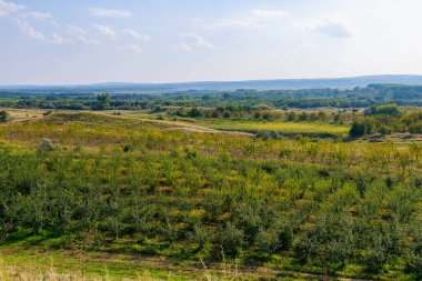 Doğu Avrupa 'nın dağlık doğası. Metin veya yazıtlar için kopyalama alanı olan arkaplan