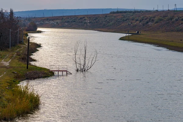 Μειώνοντας Τον Ποταμό Reut Στη Μολδαβία Εξαφανίζονται Ποτάμια Και Στεγνώνουν — Φωτογραφία Αρχείου