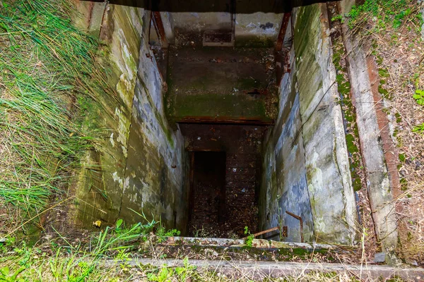 Elementi Interni Bunker Militare Segreto Sotterraneo Nucleare Abbandonato Posto Inquietante — Foto Stock