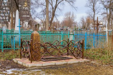 Çok eski bir mezarlık. Metin veya harf için kopyalama alanı olan arkaplan.