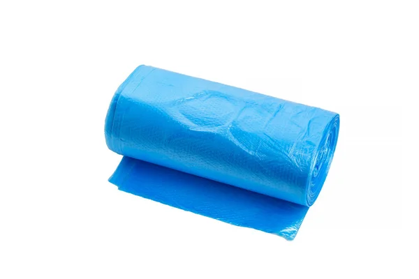 Roll Plastic Zakken Voor Huishoudelijk Afval Vuilnis Vuilniszakken Van Blauwe — Stockfoto