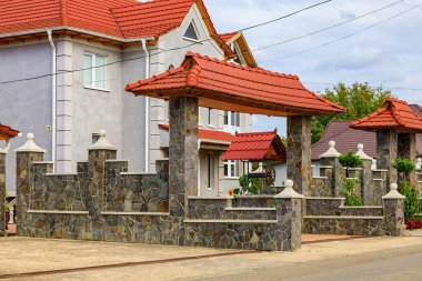 Köy evi. Kırsal Mimarlık. Metin için kopyalama alanı olan arkaplan