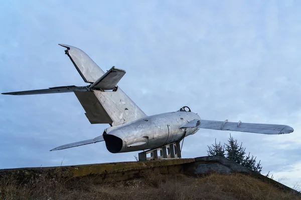Staré Retro Tělo Bojových Vojenských Letadel Pozadí Prostorem Pro Kopírování — Stock fotografie