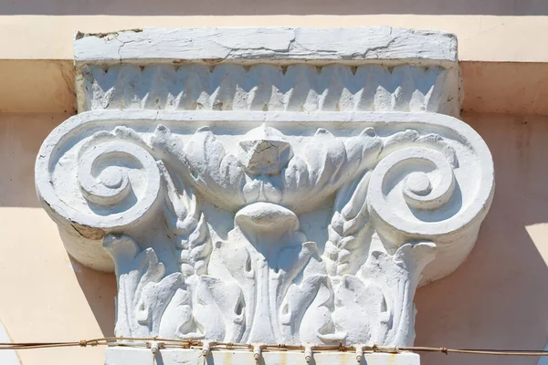 Ρετρό Παλιό Vintage Bas Relief Στο Κτίριο Ιστορικό Χώρο Αντιγραφής — Φωτογραφία Αρχείου