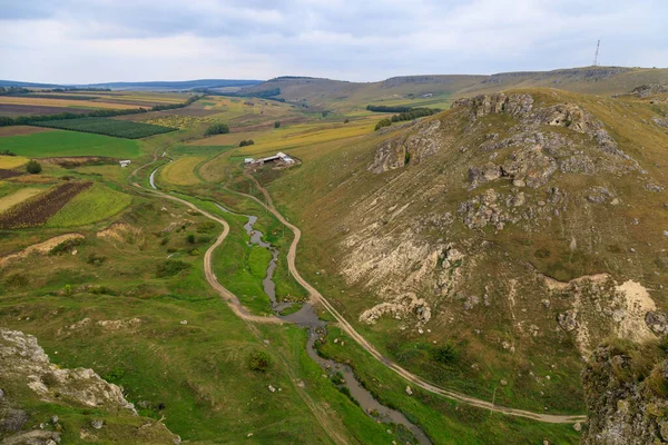 Nature Sauvage Rocheuse Montagneuse Europe Est Arrière Plan Paysage Avec — Photo