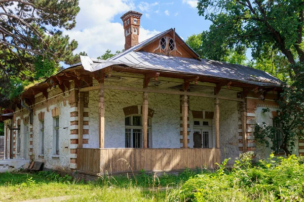 Abandoned Decaying Historical Heritage 19Th Century Old Ownerless Estate Background — Stock Photo, Image