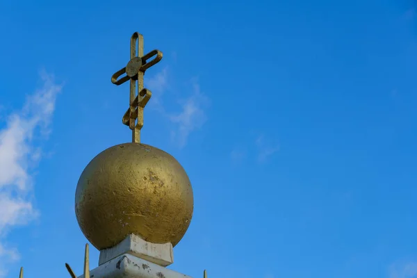 Cruz Como Símbolo Religioso Cristianismo Sinal Religioso Fundo Com Espaço — Fotografia de Stock