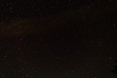 Ağustos 'ta yıldızlı bir gece. Gökyüzünde yıldızlar. Metin veya yazı için kopyalama alanı olan arkaplan