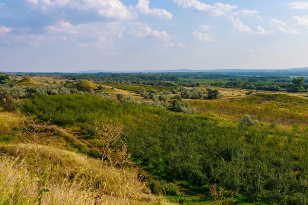 Natura Collinare Dell Europa Orientale Sfondo Con Spazio Copia Testo — Foto Stock