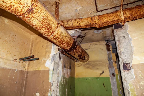 Elementos Interiores Búnker Militar Secreto Subterráneo Nuclear Abandonado Lugar Espeluznante —  Fotos de Stock