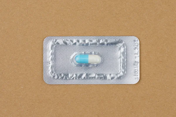 Blister Verpakking Van Een Zeer Belangrijke Dure Tablet Pil Kartonnen — Stockfoto