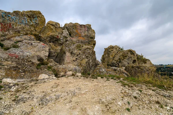 Naturaleza Rocosa Montañosa Salvaje Europa Del Este Fondo Paisaje Con — Foto de Stock