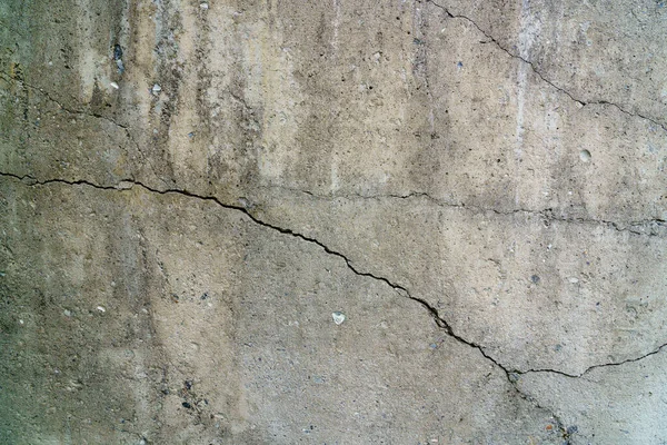 Cracked concrete slab. Wall made of cement with a crack. House foundation repair. Texture surface or background