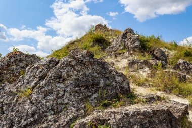 Doğu Avrupa 'nın dağlık doğası. Metin veya yazıtlar için kopyalama alanı olan arkaplan