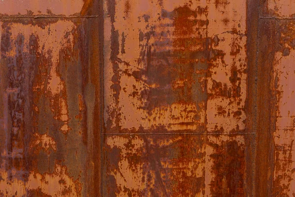 Rusty Metal Wall Nuclear Bunker Texture Background Backdrop Design — Stockfoto