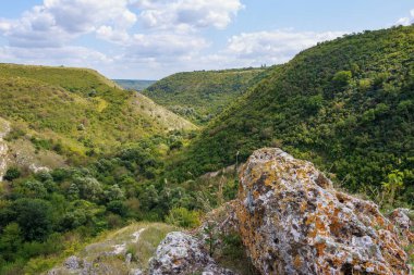 Doğu Avrupa 'nın dağlık doğası. Metin veya yazıtlar için kopyalama alanı olan arkaplan