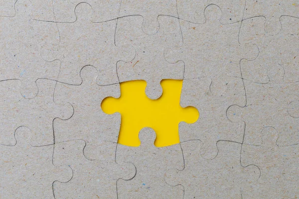 Puzzels Zonder Een Element Kopieer Ruimte Voor Tekst Inscriptie — Stockfoto