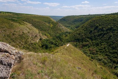 Doğu Avrupa 'nın dağlık doğası. Metin veya yazıtlar için kopyalama alanı olan arkaplan