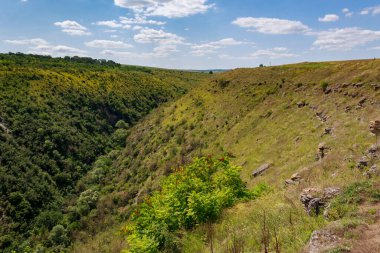 Doğu Avrupa 'nın dağlık doğası. Metin veya yazıtlar için kopyalama alanı olan arkaplan