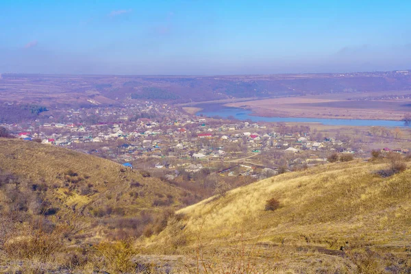 Picturesque Hilly Valley Eastern Europe Background Copy Space Text — Stock fotografie