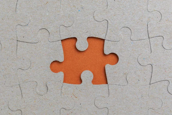 Puzzle Senza Elemento Copia Spazio Testo Iscrizione — Foto Stock