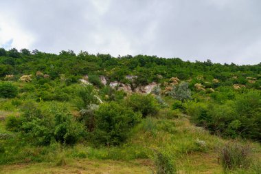 Doğu Avrupa 'nın dağlık doğası. Metin veya yazıtlar için kopyalama alanı olan arkaplan