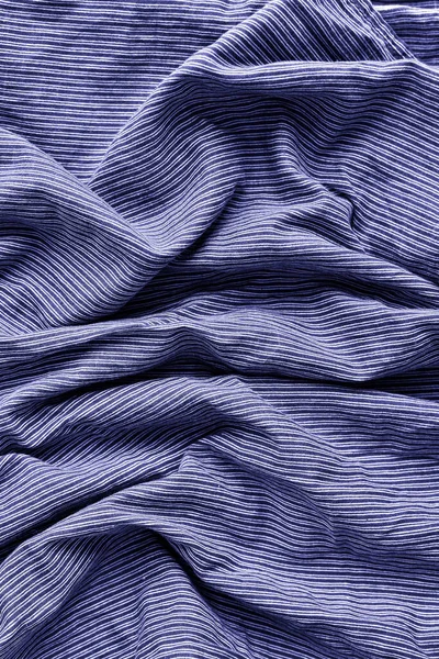 Tejido Rayas Algodón Ropa Cama Rayas Azules Blancas Tela Textura — Foto de Stock