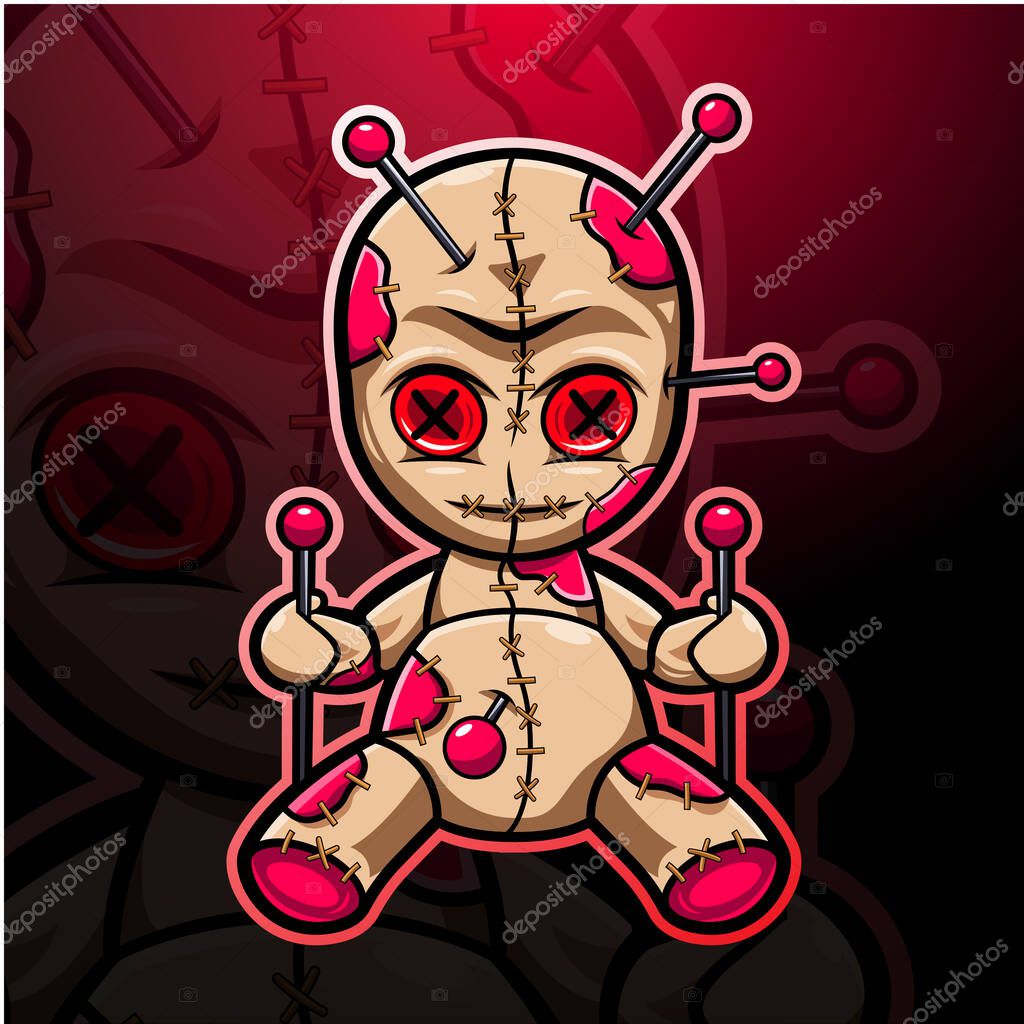 Voodoo esport mascot logo design
