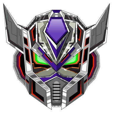 Robot baş maskot logosu tasarımı