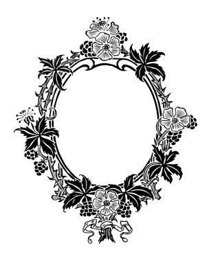 Antik çerçeve çiçek