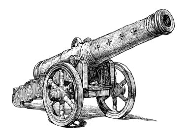 Old artillery gun clipart