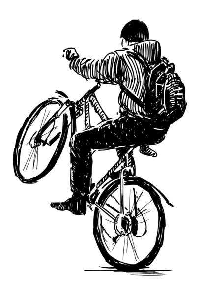 Ciclista — Vector de stock