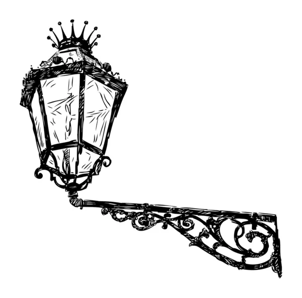 Ancien lampadaire — Image vectorielle