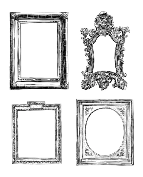 Oude decoratieve frames — Stockvector